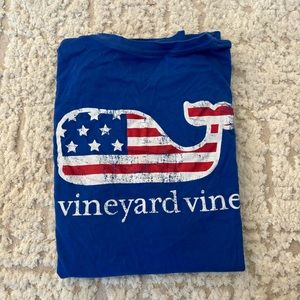 Vineyard Vines Distressed American Whale Tee
